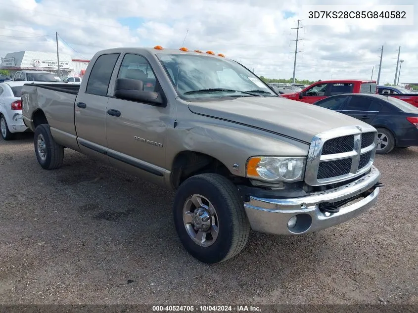 2005 Dodge Ram 2500 Slt/Laramie VIN: 3D7KS28C85G840582 Lot: 40524705