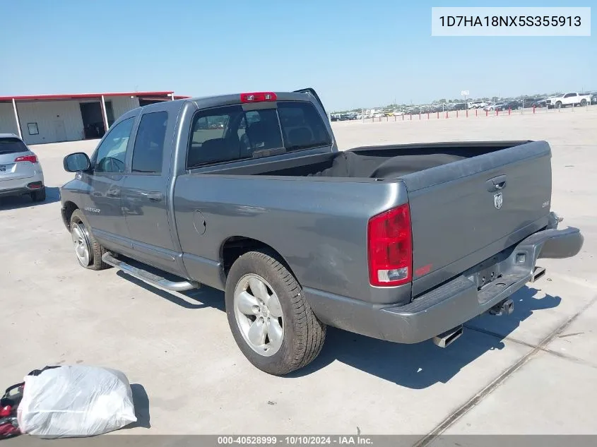 2005 Dodge Ram 1500 Slt/Laramie VIN: 1D7HA18NX5S355913 Lot: 40528999