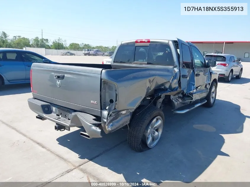 2005 Dodge Ram 1500 Slt/Laramie VIN: 1D7HA18NX5S355913 Lot: 40528999