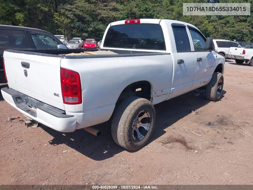 2005 Dodge Ram 1500 Slt/Laramie VIN: 1D7HA18D65S334015 Lot: 40529399