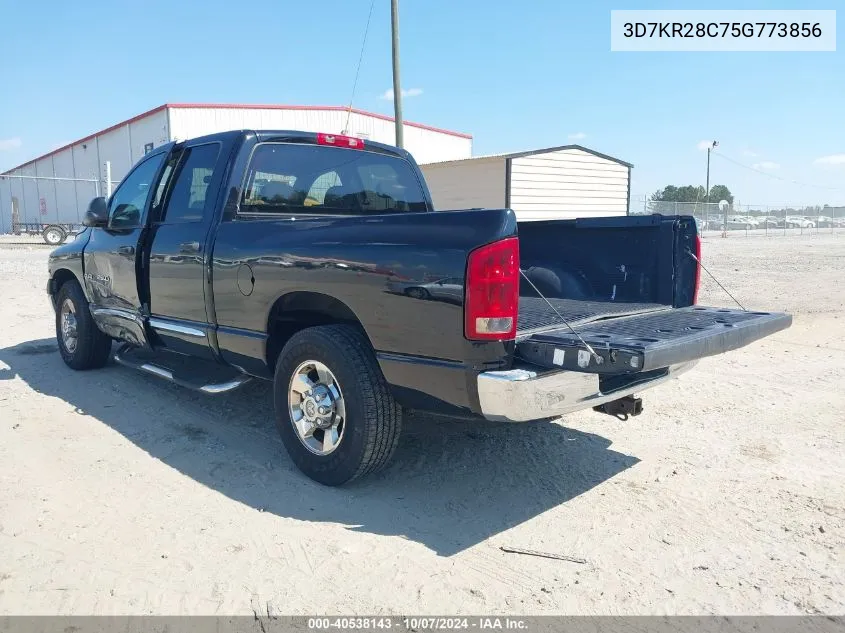 2005 Dodge Ram 2500 Slt/Laramie VIN: 3D7KR28C75G773856 Lot: 40538143