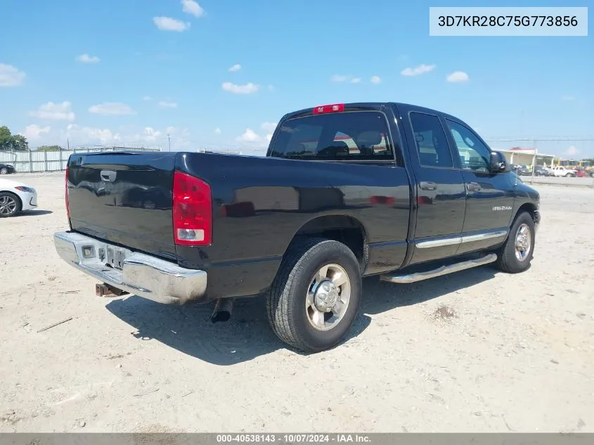 2005 Dodge Ram 2500 Slt/Laramie VIN: 3D7KR28C75G773856 Lot: 40538143