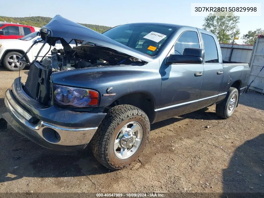 2005 Dodge Ram 2500 Slt/Laramie VIN: 3D7KR28C15G829998 Lot: 40547989