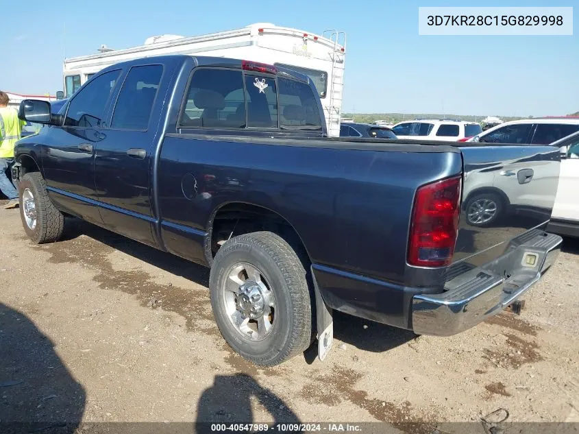 2005 Dodge Ram 2500 Slt/Laramie VIN: 3D7KR28C15G829998 Lot: 40547989