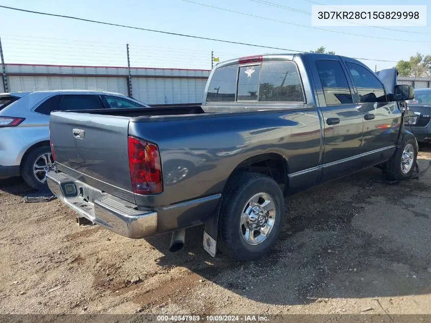 2005 Dodge Ram 2500 Slt/Laramie VIN: 3D7KR28C15G829998 Lot: 40547989