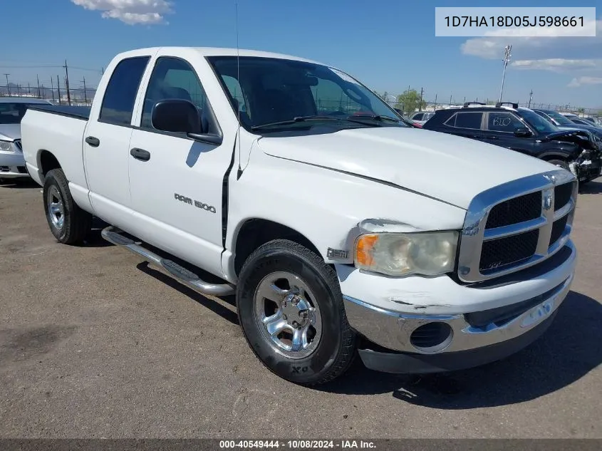 2005 Dodge Ram 1500 Slt/Laramie VIN: 1D7HA18D05J598661 Lot: 40549444