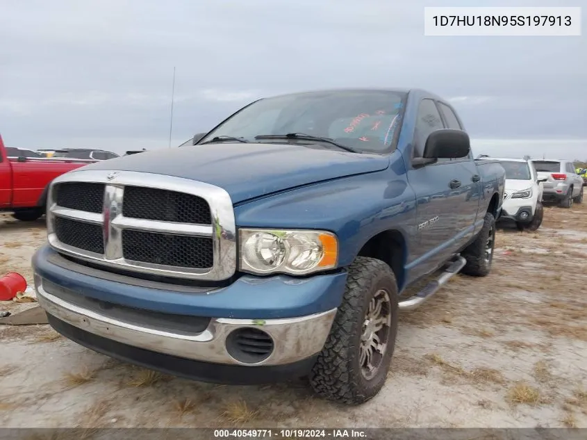 2005 Dodge Ram 1500 Slt/Laramie VIN: 1D7HU18N95S197913 Lot: 40549771