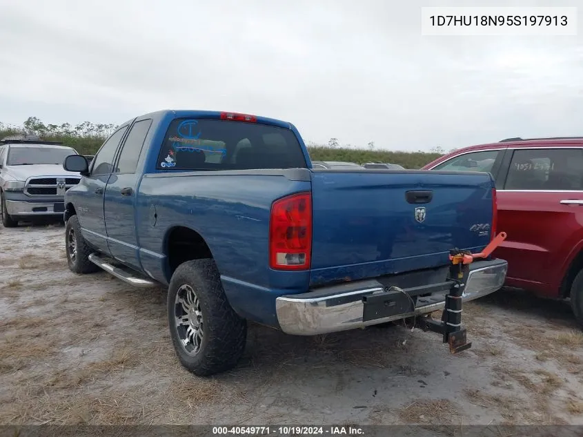 2005 Dodge Ram 1500 Slt/Laramie VIN: 1D7HU18N95S197913 Lot: 40549771