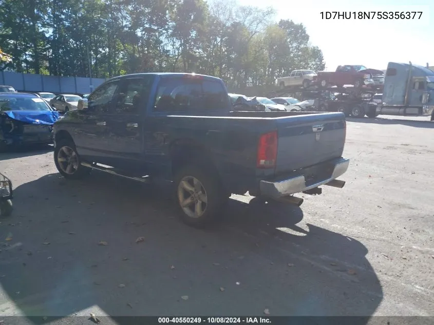 2005 Dodge Ram 1500 St/Slt VIN: 1D7HU18N75S356377 Lot: 40550249