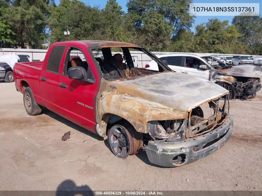 2005 Dodge Ram 1500 Slt/Laramie VIN: 1D7HA18N35S137361 Lot: 40556329