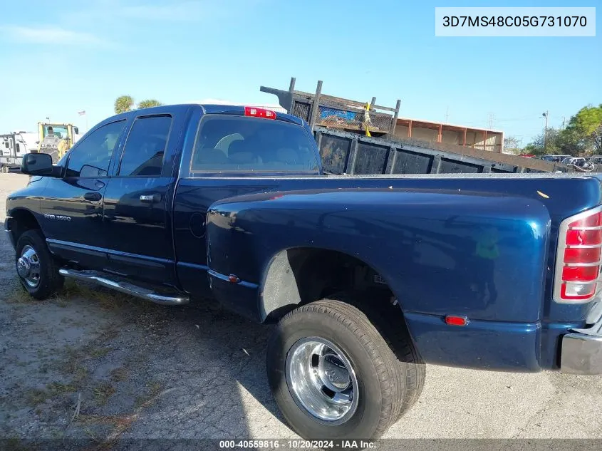 2005 Dodge Ram 3500 St/Slt VIN: 3D7MS48C05G731070 Lot: 40559816