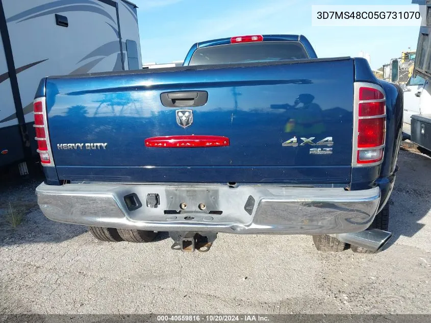 2005 Dodge Ram 3500 St/Slt VIN: 3D7MS48C05G731070 Lot: 40559816