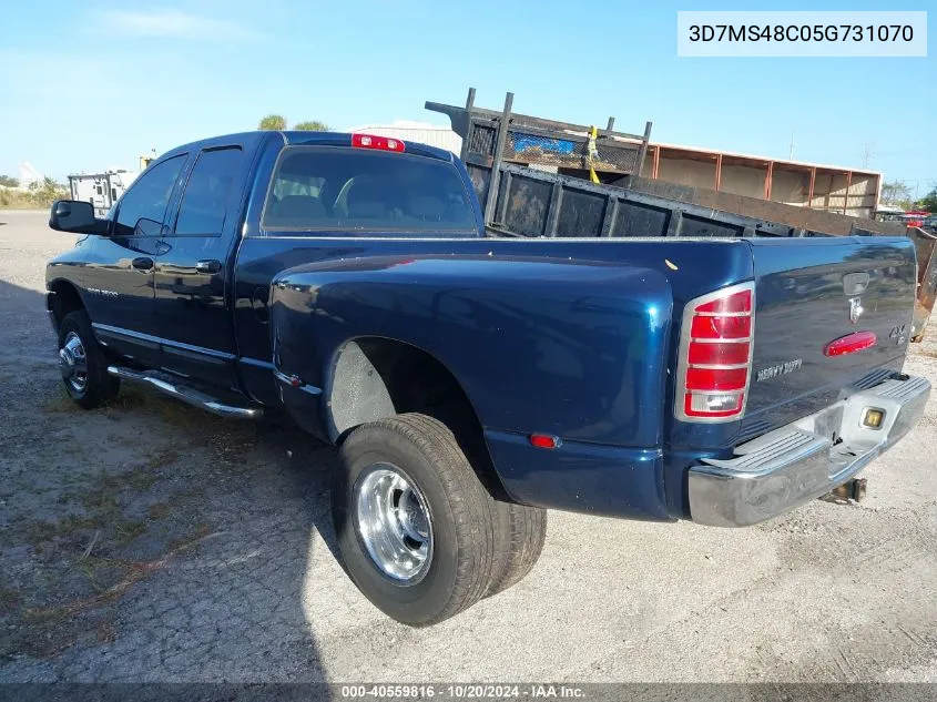 2005 Dodge Ram 3500 St/Slt VIN: 3D7MS48C05G731070 Lot: 40559816