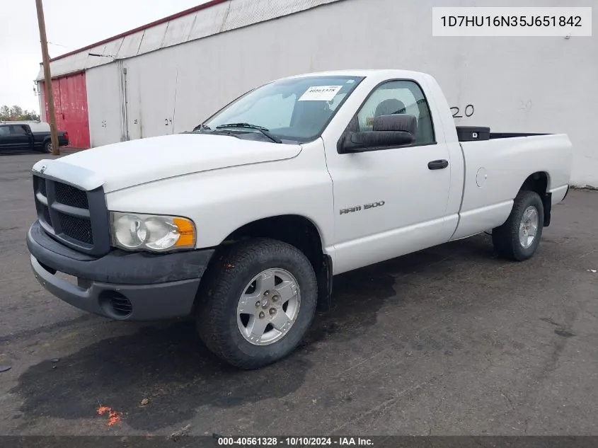 2005 Dodge Ram 1500 St VIN: 1D7HU16N35J651842 Lot: 40561328