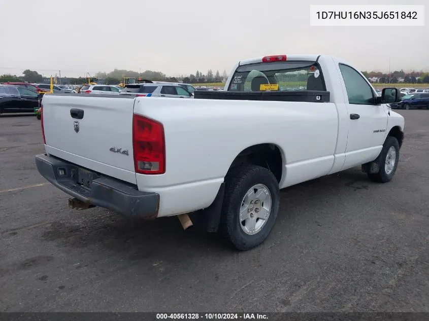 2005 Dodge Ram 1500 St VIN: 1D7HU16N35J651842 Lot: 40561328