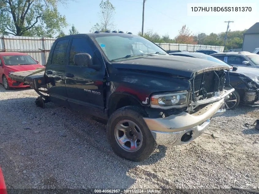 2005 Dodge Ram 1500 Slt/Laramie VIN: 1D7HU18D65S181370 Lot: 40562957