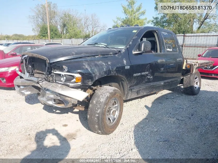 2005 Dodge Ram 1500 Slt/Laramie VIN: 1D7HU18D65S181370 Lot: 40562957