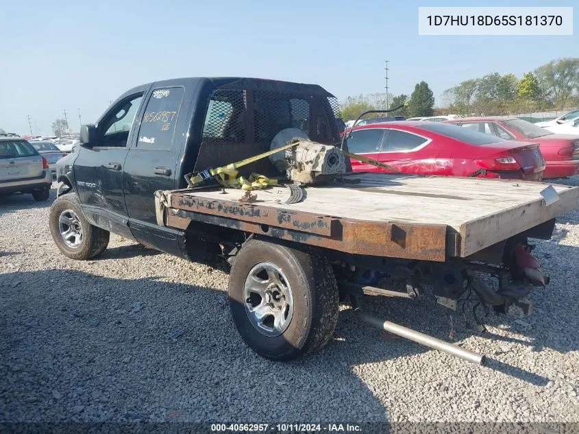 2005 Dodge Ram 1500 Slt/Laramie VIN: 1D7HU18D65S181370 Lot: 40562957