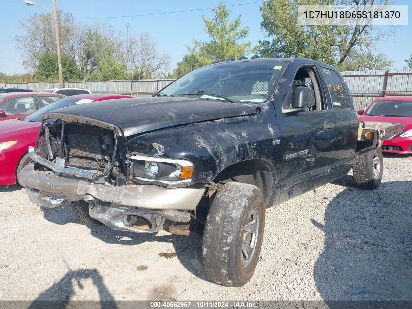 2005 Dodge Ram 1500 Slt/Laramie VIN: 1D7HU18D65S181370 Lot: 40562957