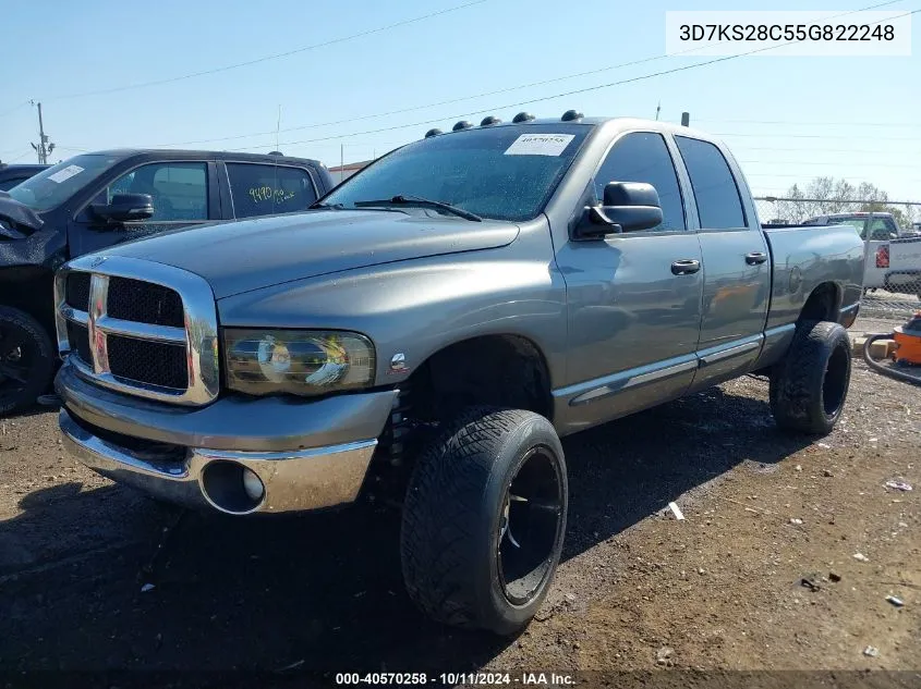 2005 Dodge Ram 2500 Slt/Laramie VIN: 3D7KS28C55G822248 Lot: 40570258