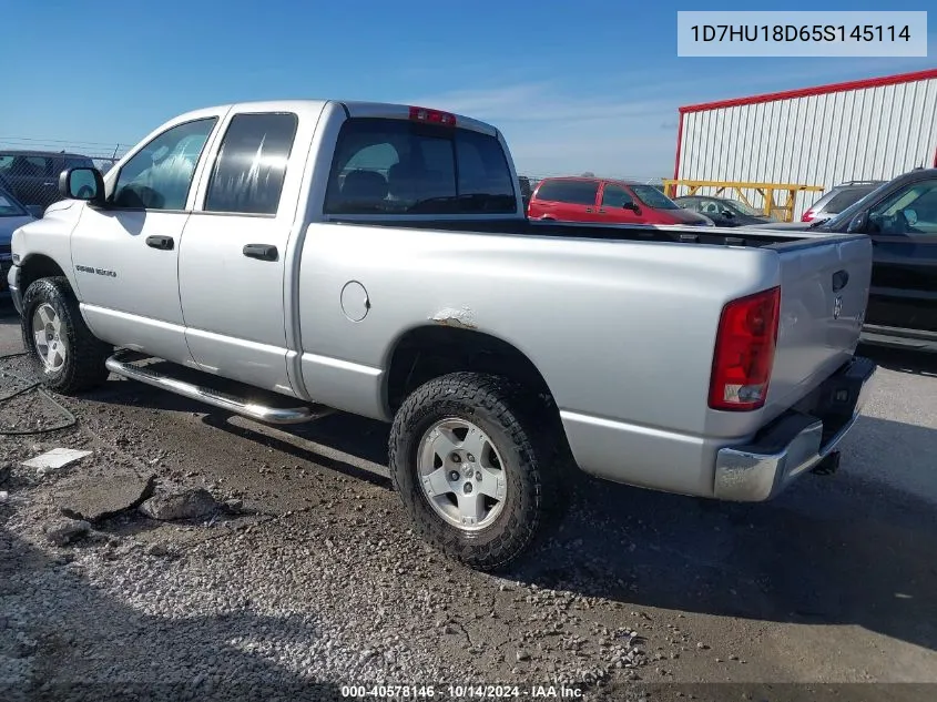 2005 Dodge Ram 1500 Slt/Laramie VIN: 1D7HU18D65S145114 Lot: 40578146