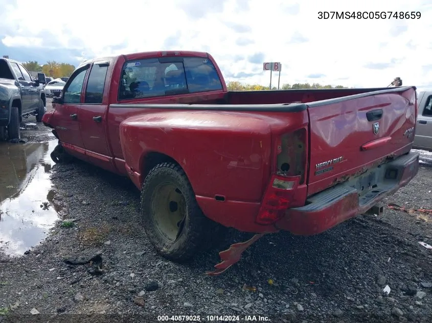 2005 Dodge Ram 3500 Slt/Laramie VIN: 3D7MS48C05G748659 Lot: 40579025