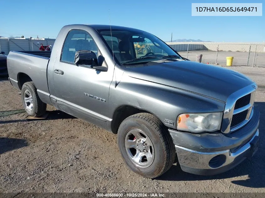 2005 Dodge Ram 1500 St VIN: 1D7HA16D65J649471 Lot: 40588600