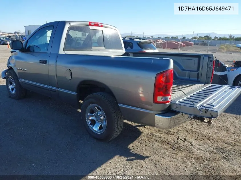 2005 Dodge Ram 1500 St VIN: 1D7HA16D65J649471 Lot: 40588600