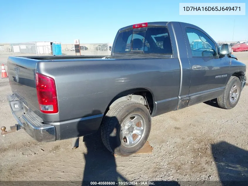 2005 Dodge Ram 1500 St VIN: 1D7HA16D65J649471 Lot: 40588600