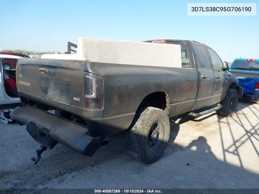 2005 Dodge Ram 3500 Slt/Laramie VIN: 3D7LS38C95G706190 Lot: 40597269