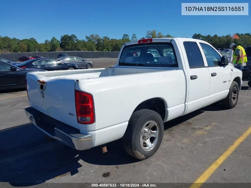 2005 Dodge Ram 1500 Slt/Laramie VIN: 1D7HA18N25S116551 Lot: 40597632