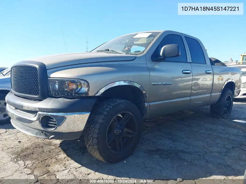 2005 Dodge Ram 1500 St/Slt VIN: 1D7HA18N45S147221 Lot: 40616058