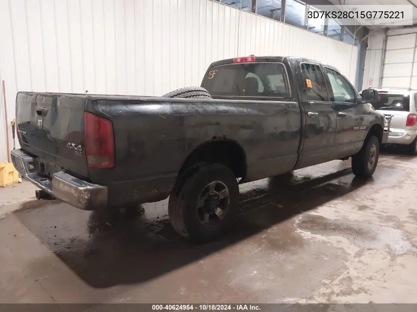 2005 Dodge Ram 2500 Slt/Laramie VIN: 3D7KS28C15G775221 Lot: 40624954