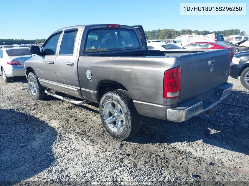 2005 Dodge Ram 1500 Slt/Laramie VIN: 1D7HU18D15S296250 Lot: 40626095