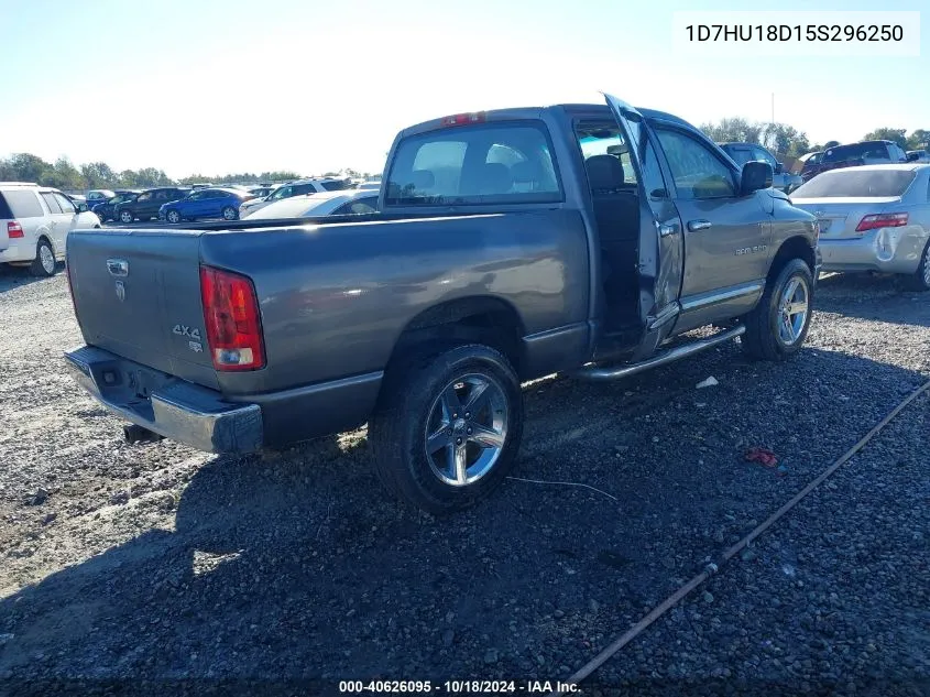 2005 Dodge Ram 1500 Slt/Laramie VIN: 1D7HU18D15S296250 Lot: 40626095