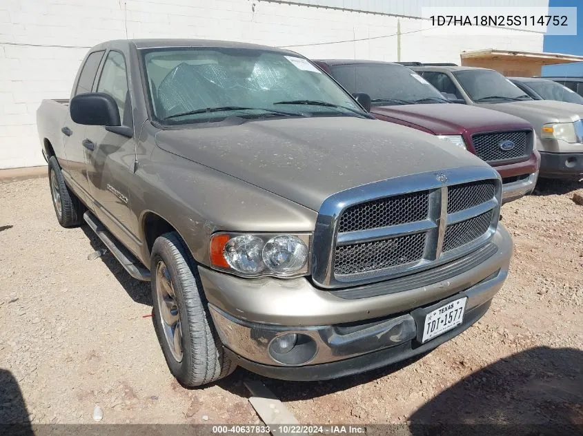 2005 Dodge Ram 1500 Slt/Laramie VIN: 1D7HA18N25S114752 Lot: 40637833