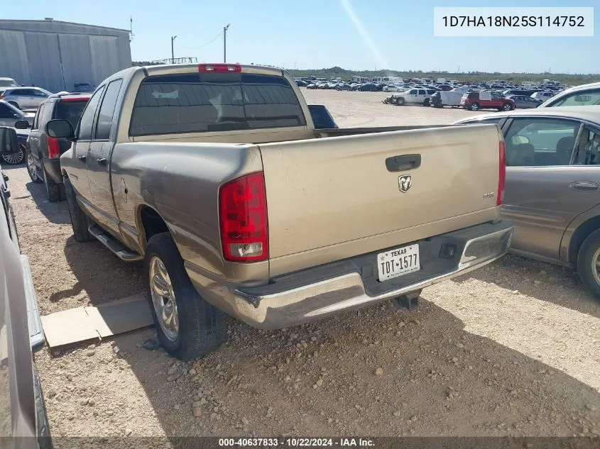 2005 Dodge Ram 1500 Slt/Laramie VIN: 1D7HA18N25S114752 Lot: 40637833