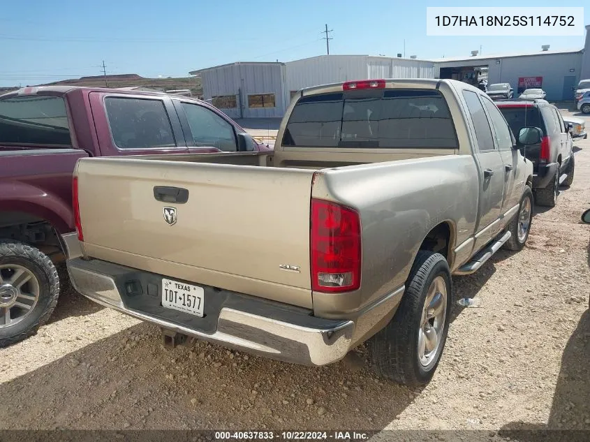 2005 Dodge Ram 1500 Slt/Laramie VIN: 1D7HA18N25S114752 Lot: 40637833