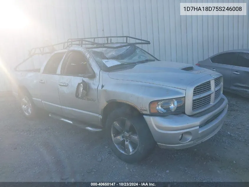 2005 Dodge Ram 1500 Slt/Laramie VIN: 1D7HA18D75S246008 Lot: 40650147