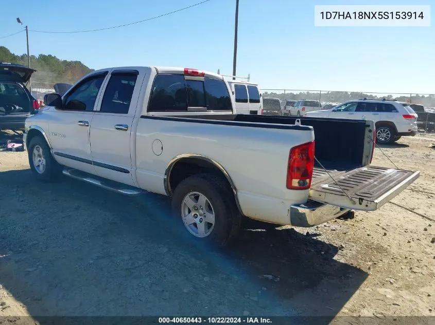 2005 Dodge Ram 1500 Slt/Laramie VIN: 1D7HA18NX5S153914 Lot: 40650443