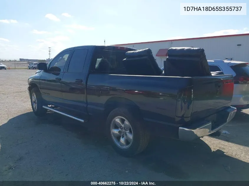 2005 Dodge Ram 1500 Slt/Laramie VIN: 1D7HA18D65S355737 Lot: 40662275