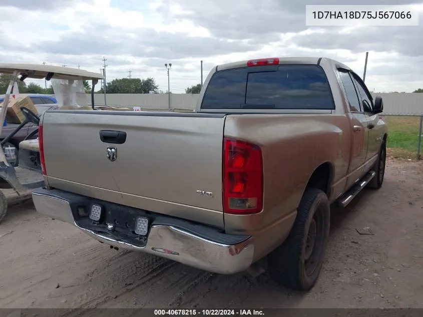 2005 Dodge Ram 1500 Slt/Laramie VIN: 1D7HA18D75J567066 Lot: 40678215