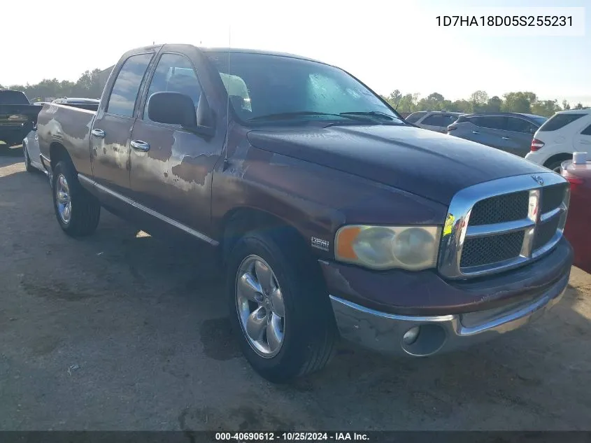 2005 Dodge Ram 1500 Slt/Laramie VIN: 1D7HA18D05S255231 Lot: 40690612