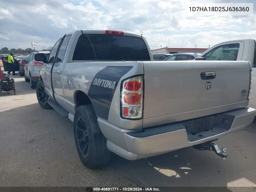 2005 Dodge Ram 1500 Slt/Laramie VIN: 1D7HA18D25J636360 Lot: 40691771