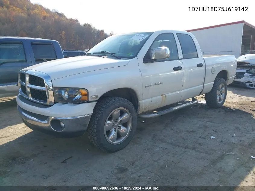 2005 Dodge Ram 1500 Slt/Laramie VIN: 1D7HU18D75J619142 Lot: 40692636