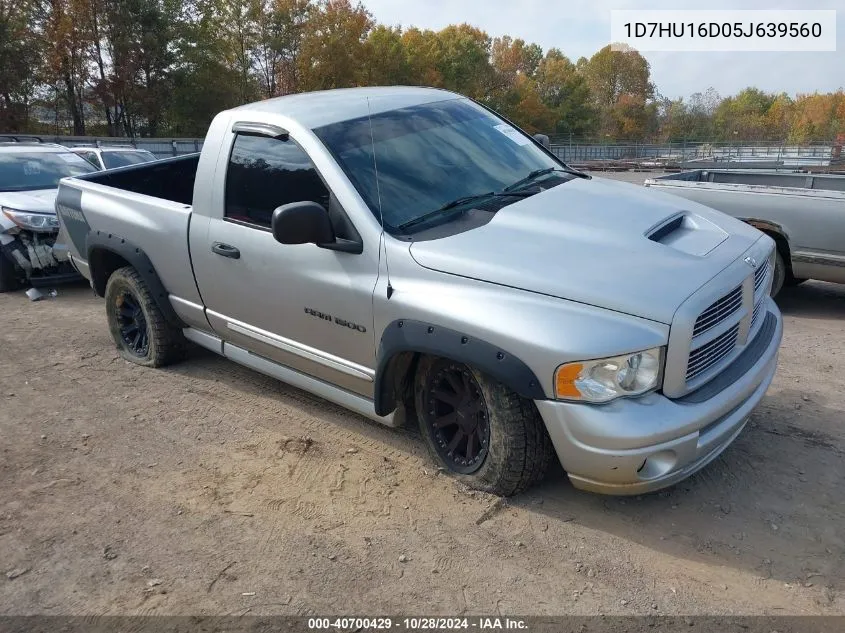 2005 Dodge Ram 1500 Slt/Laramie VIN: 1D7HU16D05J639560 Lot: 40700429