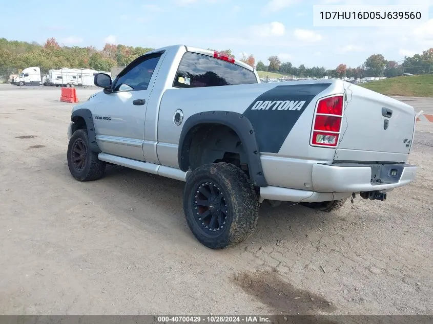 2005 Dodge Ram 1500 Slt/Laramie VIN: 1D7HU16D05J639560 Lot: 40700429