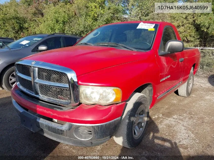 2005 Dodge Ram 1500 St VIN: 1D7HA16K05J640599 Lot: 40703860