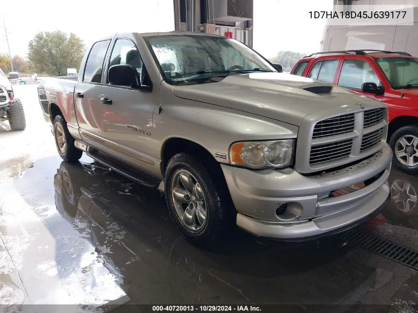 2005 Dodge Ram 1500 Slt/Laramie VIN: 1D7HA18D45J639177 Lot: 40720013