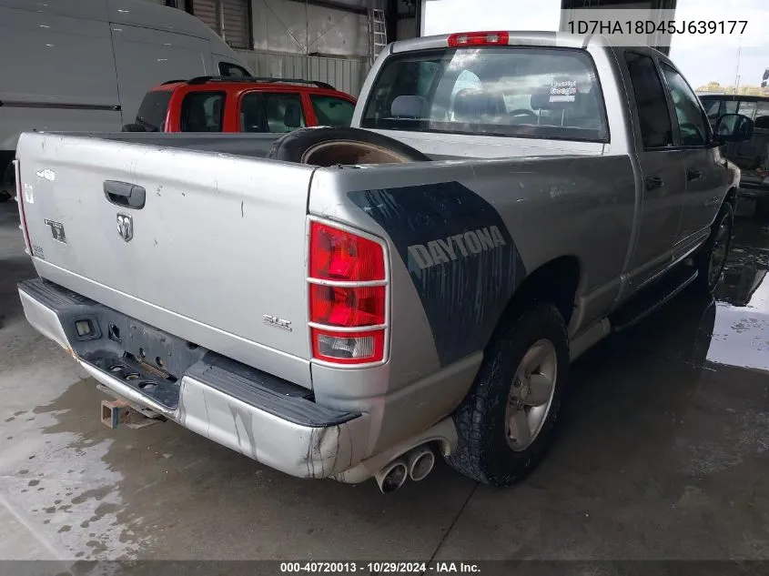 2005 Dodge Ram 1500 Slt/Laramie VIN: 1D7HA18D45J639177 Lot: 40720013